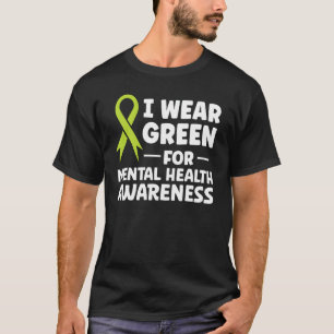 T-shirt Je Porte Le Vert Pour La Sensibilisation À La Sant