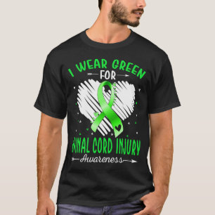 T-shirt Je porte le vert pour la sensibilisation aux bless