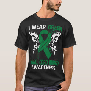 T-shirt Je porte le vert pour la sensibilisation aux bless