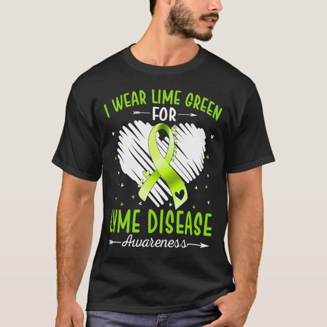T-shirt Je porte le vert pour la sensibilisation aux malad (Devant)
