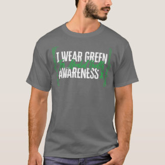 T-shirt Je Porte Le Vert Pour Le Soutien De Sensibilisatio