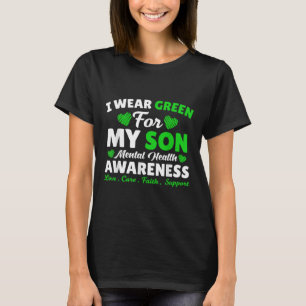 T-shirt Je Porte Le Vert Pour Mon Fils Sensibilisation À L