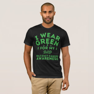 T-shirt Je Porte Le Vert Pour Mon Papa Bile Duction Cancer