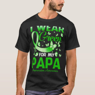 T-shirt Je Porte Le Vert Pour Mon Papa, La Sensibilisation