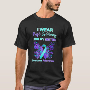 T-shirt Je Porte Le Violet En Mémoire De Ma Soeur, Surdose