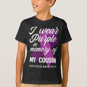 T-shirt Je Porte Le Violet En Mémoire De Mon Cousin Overdo