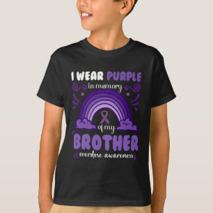 T-shirt Je Porte Le Violet En Mémoire De Mon Frère