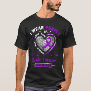 T-shirt Je Porte Le Violet Pour La Sensibilisation À La FI