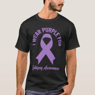 T-shirt Je Porte Le Violet Pour La Sensibilisation À L'Épi