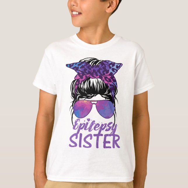 T-shirt Je Porte Le Violet Pour La Sensibilisation À L'Épi (Devant)