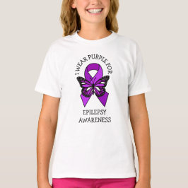 T-shirt Je porte le violet pour la sensibilisation à l'épi