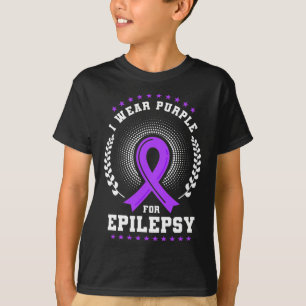 T-shirt Je Porte Le Violet Pour La Sensibilisation À L'Épi