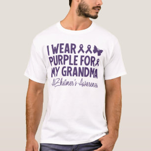 T-shirt Je porte le violet pour la sensibilisation de ma g