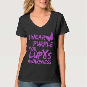 T-shirt Je Porte Le Violet Pour Lupus Sensibilisation Rubo