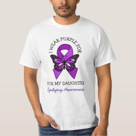 T-shirt Je porte le violet pour ma fille | Sensibilisation