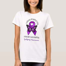 T-shirt Je porte le violet pour ma fille | Sensibilisation