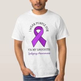 T-shirt Je porte le violet pour ma fille | Sensibilisation
