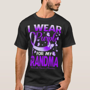 T-shirt Je Porte Le Violet Pour Ma Grand-Mère Cancer Pancr