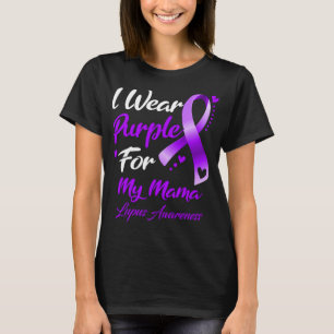 T-shirt Je Porte Le Violet Pour Ma Mama Lupus Sensibiliser