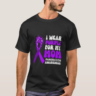 T-shirt Je Porte Le Violet Pour Ma Maman Pancréatite Sensi