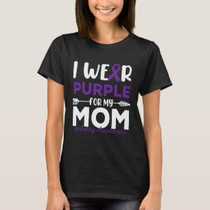 T-shirt Je Porte Le Violet Pour Ma Mère Citations De Sensi