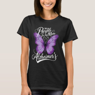 T-shirt Je porte le violet pour ma mère Démence Alzheimer'