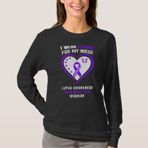 T-shirt Je Porte Le Violet Pour Ma Nèce Lupus Sensibilisat