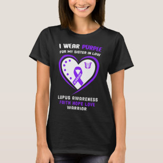 T-shirt  Je porte le violet pour ma soeur en    droitLupus