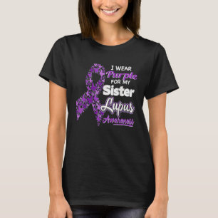 T-shirt Je porte le violet pour ma soeur Lupus Sensibilisa