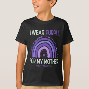 T-shirt Je Porte Le Violet Pour Mes Mères Sensibilisation