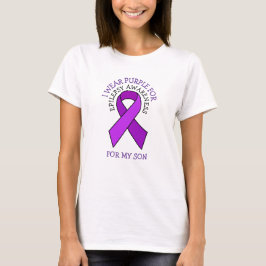 T-shirt Je porte le violet pour mon fils | Sensibilisation