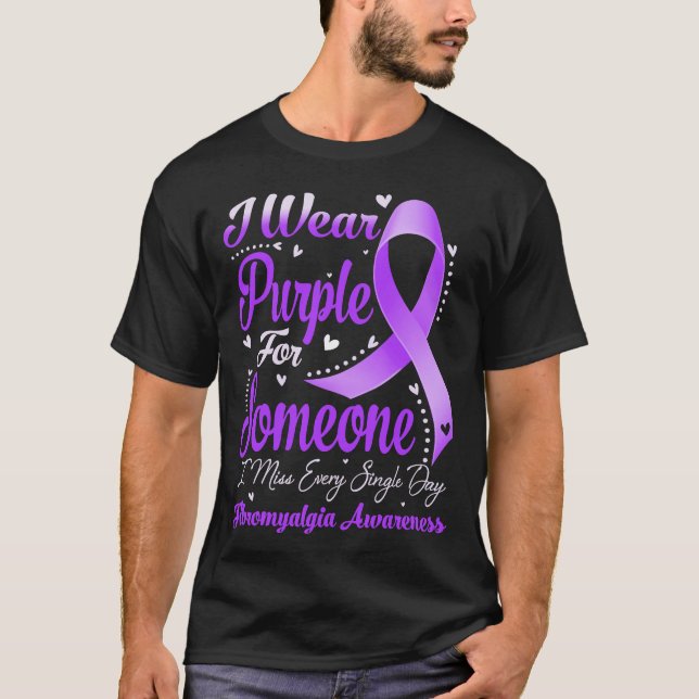 T-shirt Je Porte Le Violet Pour Quelqu'Un Qui Sait FIBROMY (Devant)
