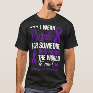 T-shirt Je Porte Le Violet Pour Quelqu'Un Qui Signifie Mon