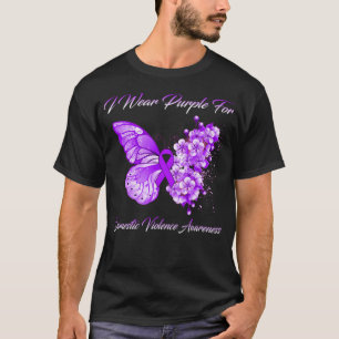 T-shirt Je Porte Le Violet Pour Sensibiliser À La Violence