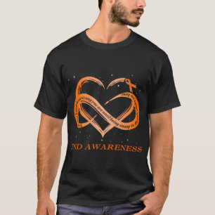 T-shirt Je Porte L'Orang Pour Le Guerrier De Sensibilisati