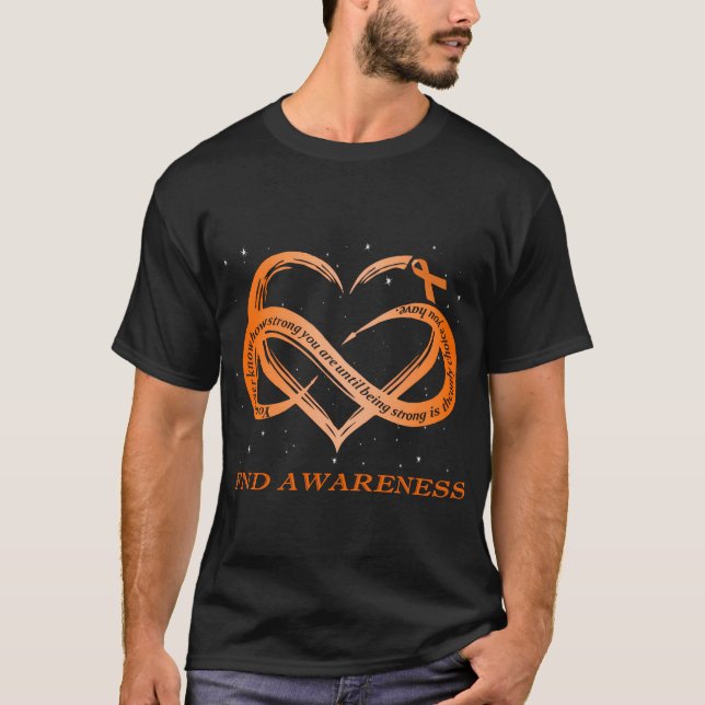 T-shirt Je Porte L'Orang Pour Le Guerrier De Sensibilisati (Devant)