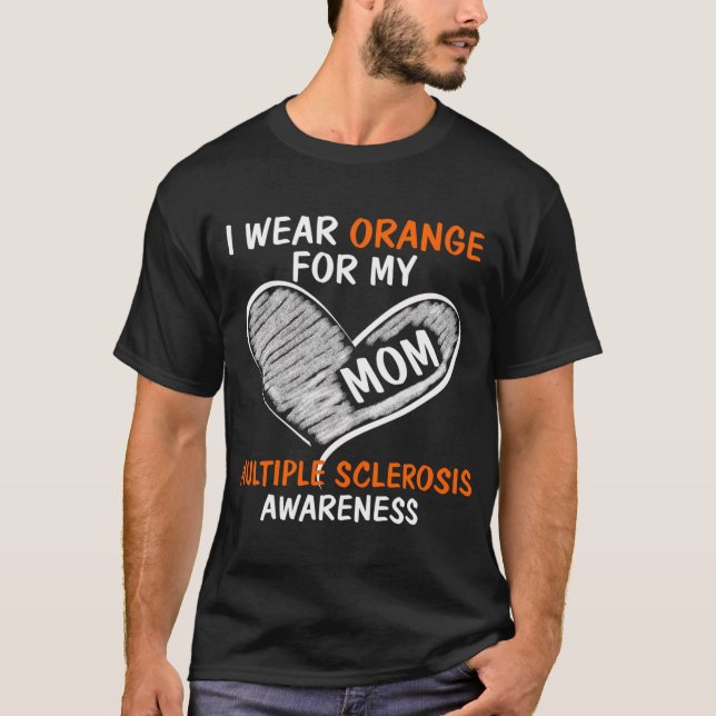 T-shirt Je Porte L'Orange Pour Ma Mère (Devant)