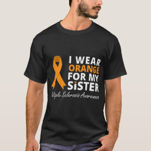 T-shirt Je Porte L'Orange Pour Ma Soeur MS