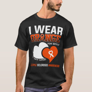 T-shirt Je Porte L'Orange Pour Moi Sclérose En Multiples