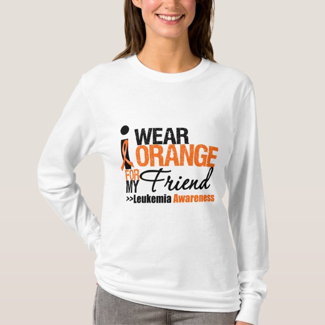 T-shirt Je porte l'orange pour mon ami (Devant)