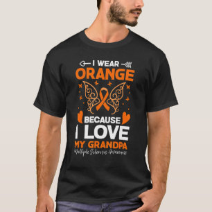 T-shirt Je Porte L'Orange Pour Mon Grand-Père Ms Multiple