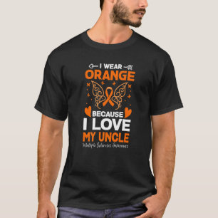 T-shirt Je Porte L'Orange Pour Mon Oncle Ms Multiple Scler