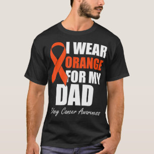 T-shirt Je Porte L'Orange Pour Mon Père La Sensibilisation