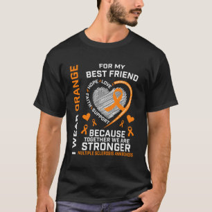 T-shirt Je Porte Orange Mon Meilleur Ami Ms Multiple Scler