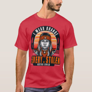 T-shirt Je porte orange pour chaque enfant autochtone volé