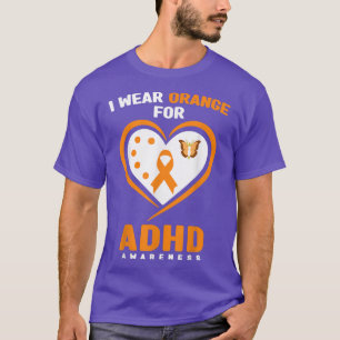 T-shirt Je Porte Orange Pour La Sensibilisation Au TDAH
