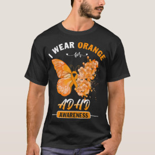 T-shirt Je Porte Orange Pour Le Papillon De Sensibilisatio