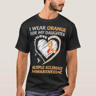 T-shirt Je Porte Orange Pour Ma Fille