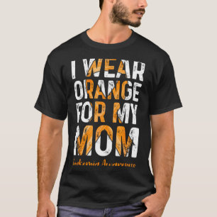 T-shirt Je porte orange pour ma mère - sensibilisation à l
