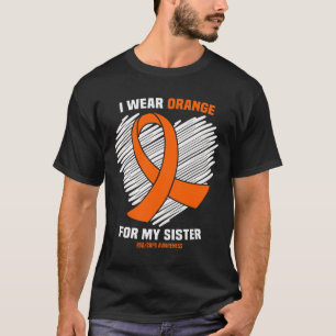 T-shirt Je Porte Orange Pour Ma Soeur Rsdcrps Sensibilisat